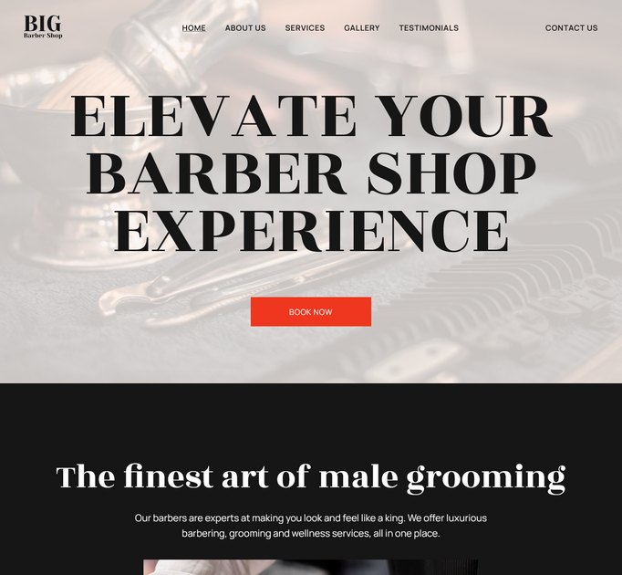 BIG Barber Shop — official Sitejet template