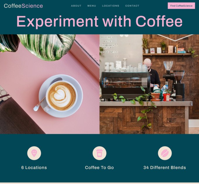 CoffeeScience — official Sitejet template