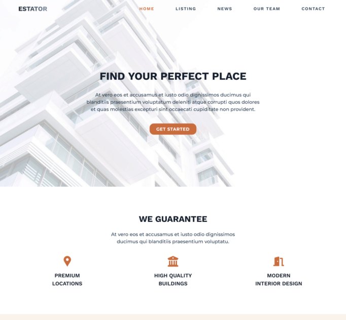 Estator — official Sitejet template