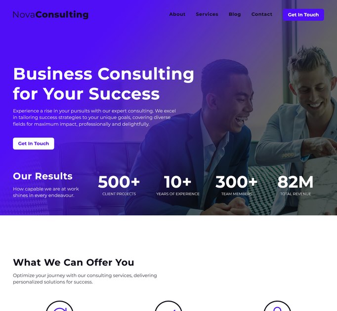 Nova Consulting — official Sitejet template