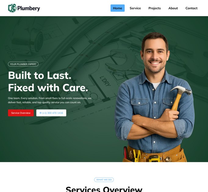 Plumbery — official Sitejet template