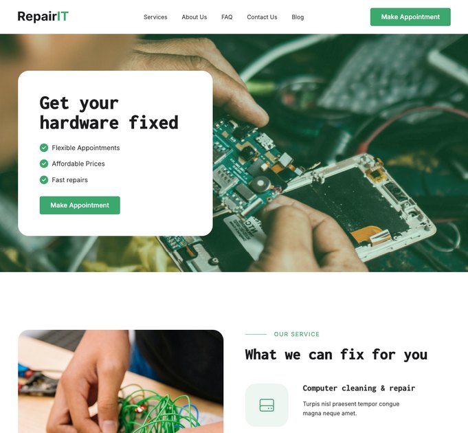 RepairIT — official Sitejet template