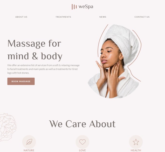WeSpa — official Sitejet template