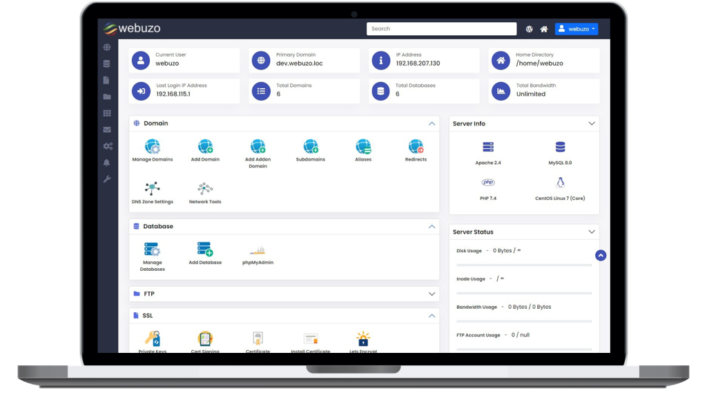 Webuzo vs cPanel: Pros & Cons 2 Webuzo vs cPanel