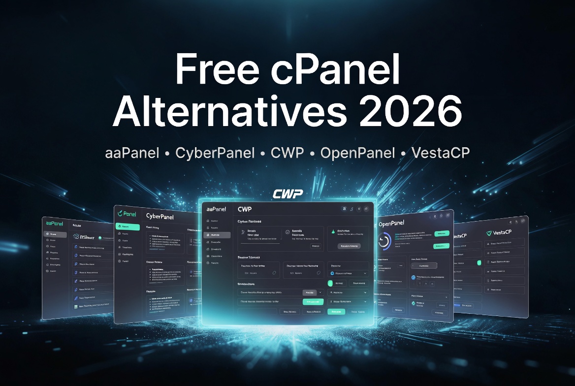 5 Best Free Open-Source cPanel Alternatives in 2026: aaPanel, CyberPanel, CWP, OpenPanel & VestaCP Compared