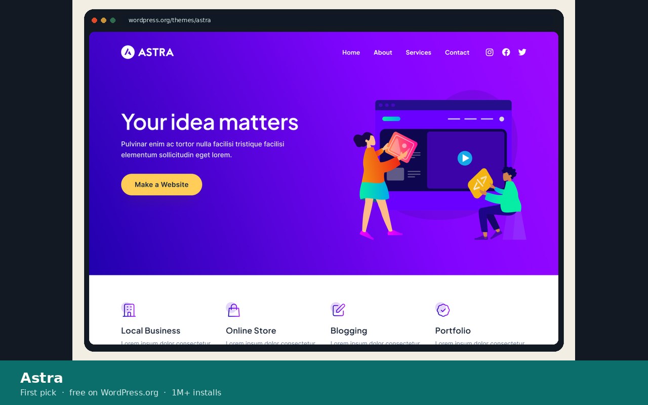 Best free WordPress themes in 2026 (with screenshots and download links)