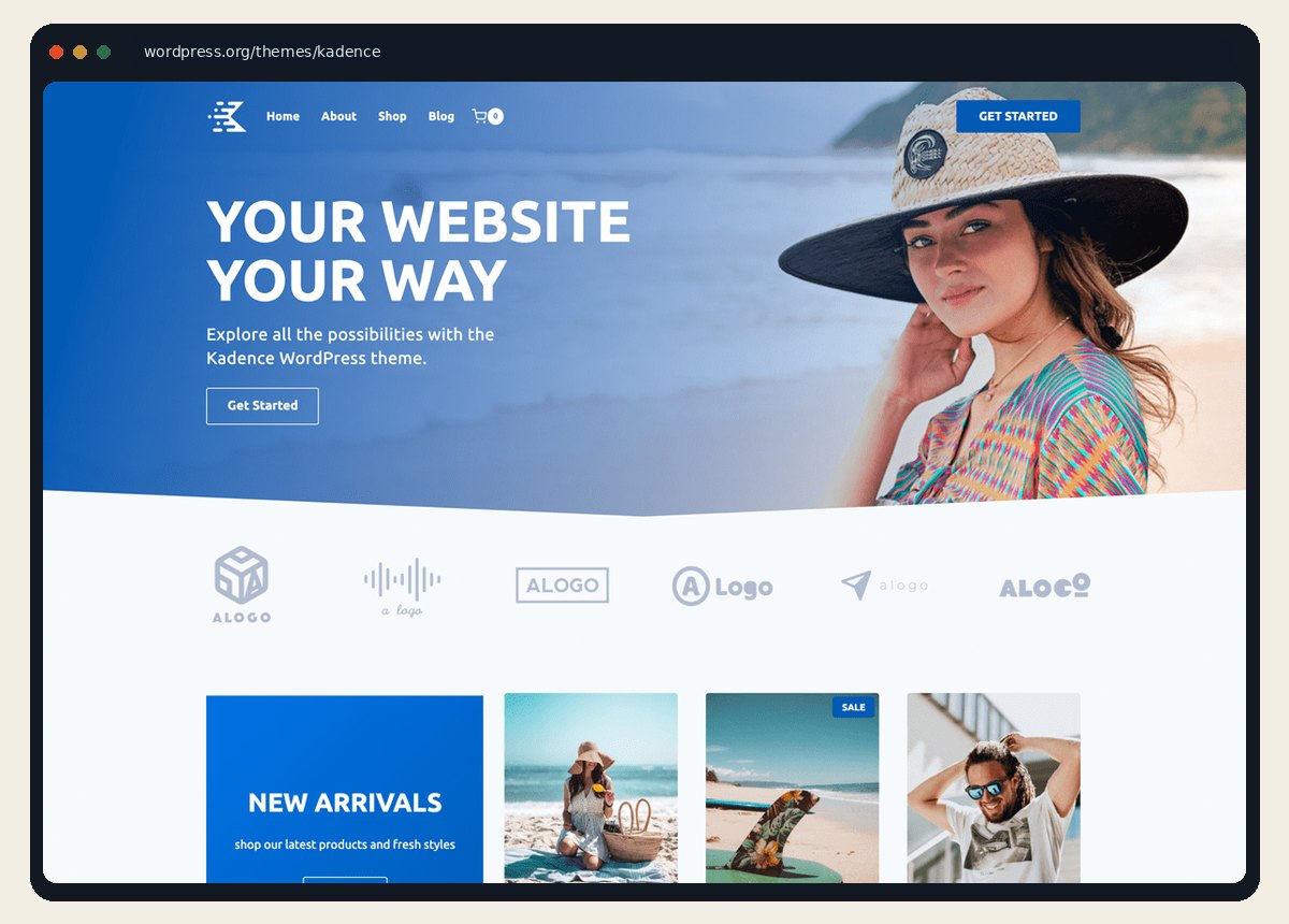Kadence WordPress theme screenshot from wordpress.org/themes/kadence
